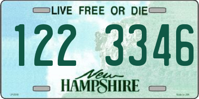 NH license plate 1223346