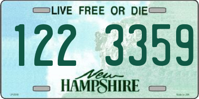 NH license plate 1223359
