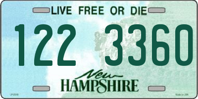 NH license plate 1223360