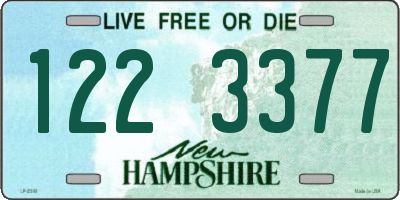 NH license plate 1223377