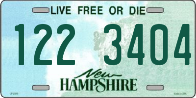 NH license plate 1223404