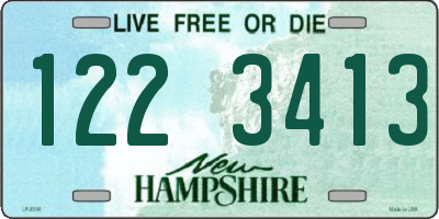 NH license plate 1223413