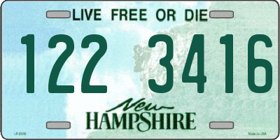 NH license plate 1223416