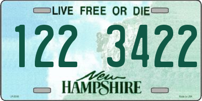 NH license plate 1223422