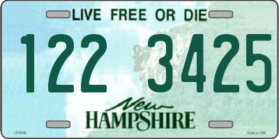 NH license plate 1223425