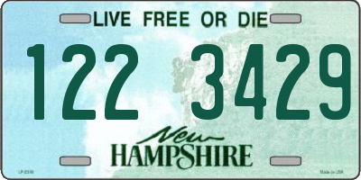 NH license plate 1223429
