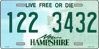 NH license plate 1223432