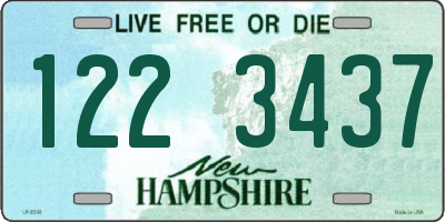 NH license plate 1223437