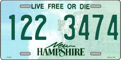 NH license plate 1223474