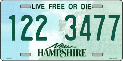 NH license plate 1223477
