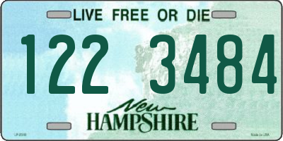 NH license plate 1223484