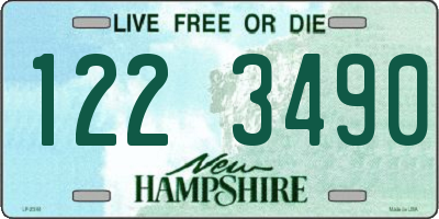 NH license plate 1223490