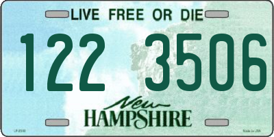 NH license plate 1223506