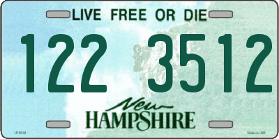 NH license plate 1223512