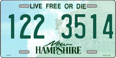 NH license plate 1223514