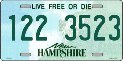 NH license plate 1223523