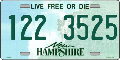 NH license plate 1223525