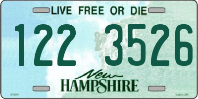 NH license plate 1223526