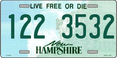 NH license plate 1223532