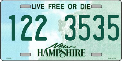 NH license plate 1223535