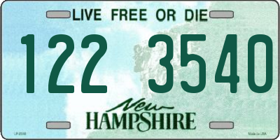 NH license plate 1223540