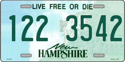 NH license plate 1223542