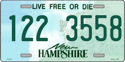 NH license plate 1223558