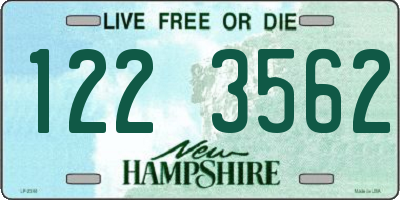 NH license plate 1223562