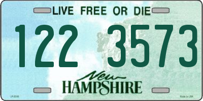 NH license plate 1223573