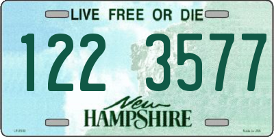 NH license plate 1223577