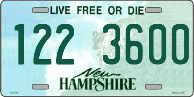 NH license plate 1223600