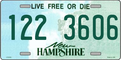 NH license plate 1223606
