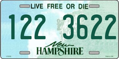 NH license plate 1223622