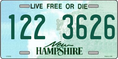 NH license plate 1223626