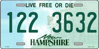 NH license plate 1223632