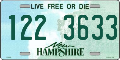 NH license plate 1223633