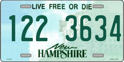 NH license plate 1223634