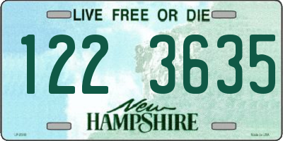 NH license plate 1223635