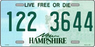 NH license plate 1223644