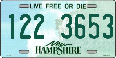 NH license plate 1223653