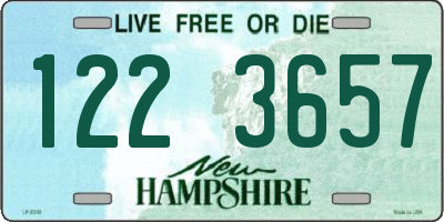 NH license plate 1223657