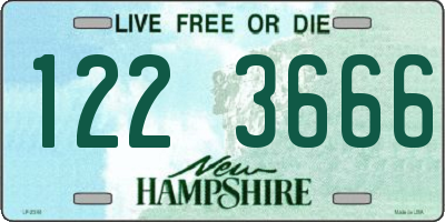 NH license plate 1223666