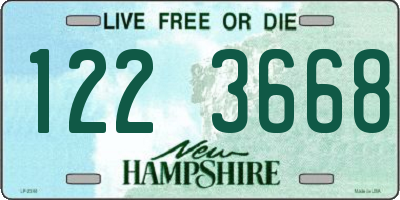 NH license plate 1223668