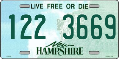 NH license plate 1223669