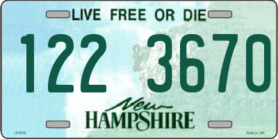 NH license plate 1223670