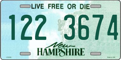 NH license plate 1223674