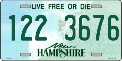 NH license plate 1223676