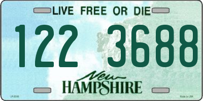 NH license plate 1223688