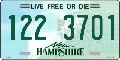 NH license plate 1223701