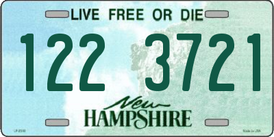 NH license plate 1223721